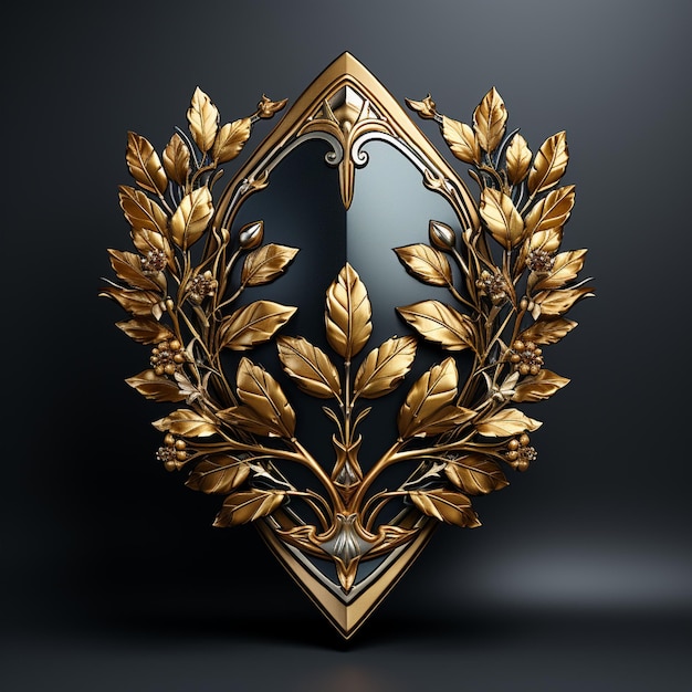 kwiat z czarnego złota i luksusowa ramka Shield