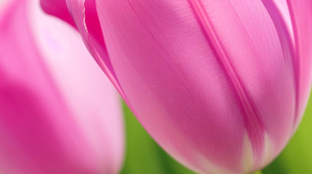 Kwiatowa elegancja Naturalne tło w kolorze różowym z tulipanem na przepaści