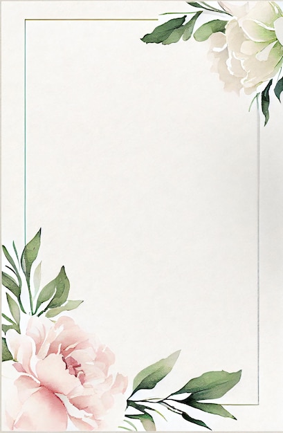 Zdjęcie kwiatowa granica z różowymi kwiatami na białym tle