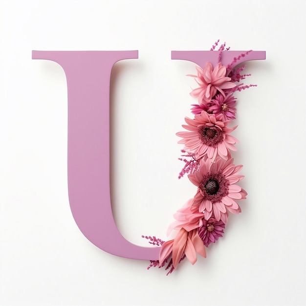 Zdjęcie kwiatowa litera u