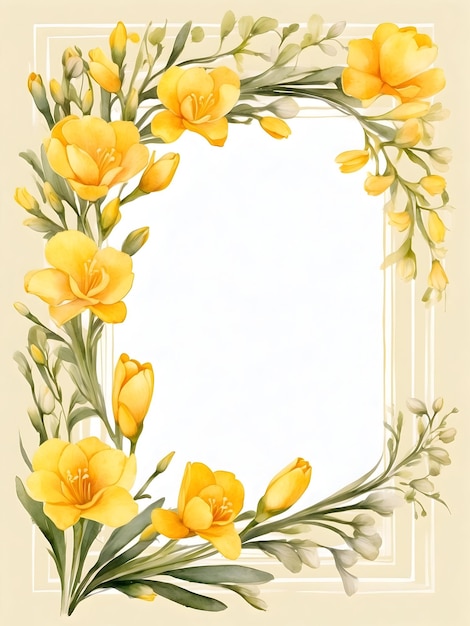 Kwiatowa ramka wzór ramka kwiat szablon akwarela ramka dekoracyjna kwiat ramka vintage