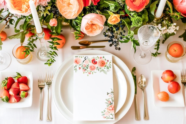 Kwiatowy stół ślubny z elegancką dekoracją