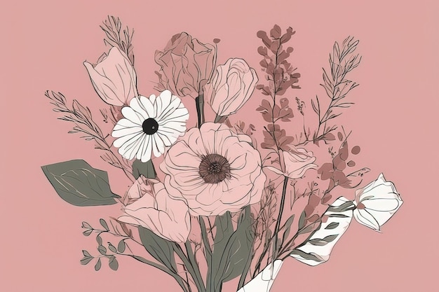kwiatowy tło z ilustracji wektorowych kwiatówkwiatowy tło z kwiatami ilustracji wektorowych