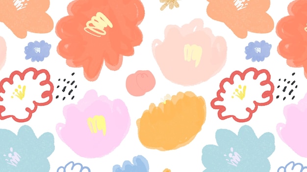 Kwiaty kwitnące w tle png ilustracja botaniczna