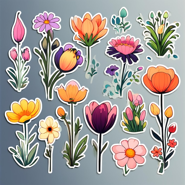 Kwiaty liliowe Sticker Sheet