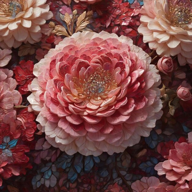 Zdjęcie kwiaty mozaikowe