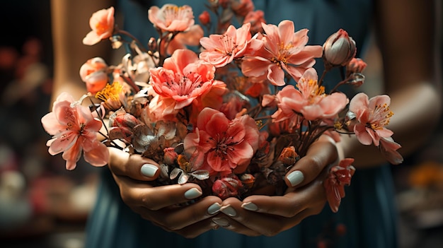 kwiaty pod ręką