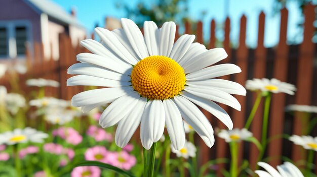 Zdjęcie kwiaty słonecznika na tle niebieskiego nieba naturalne tło zabawny słonecznik z uśmiechniętą twarzą