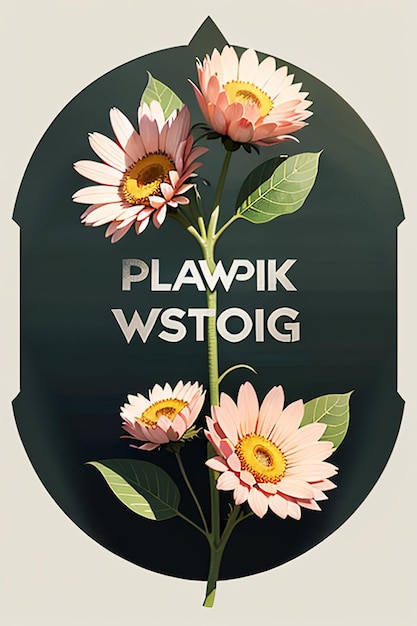 Kwiaty tekst reklama plakat propaganda projekt okładki transparent tapeta tło ilustracja
