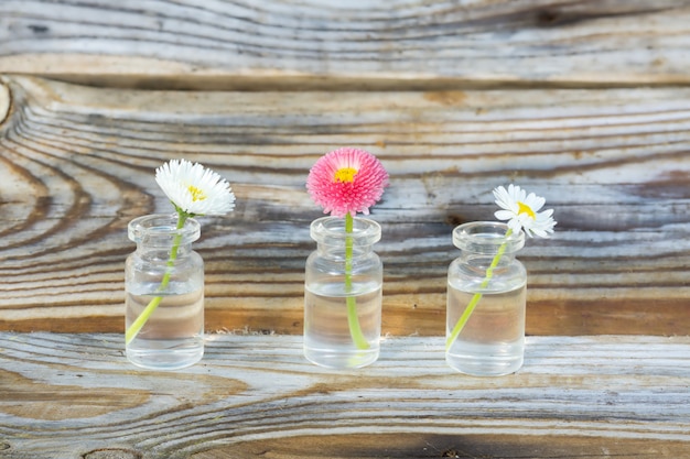 Zdjęcie kwiaty w szklanym słoju