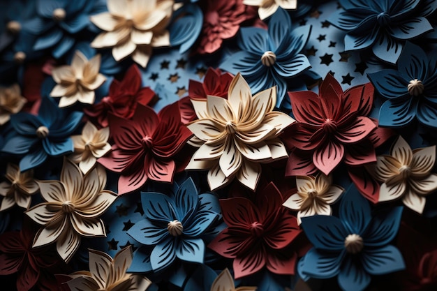 Kwiaty z papieru origami Generatywna sztuczna inteligencja
