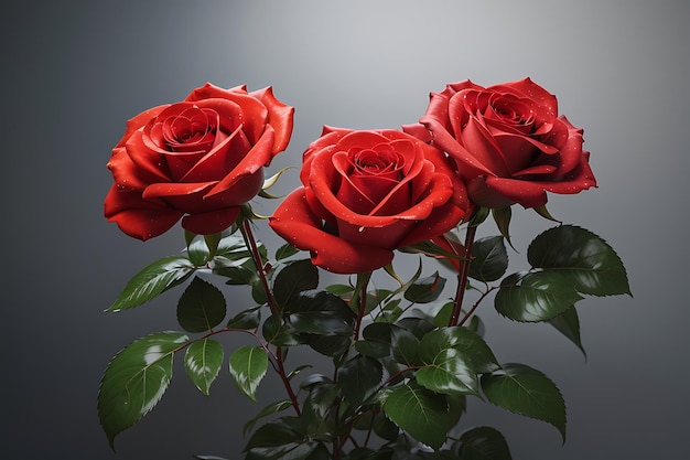Kwitnące czerwone róże