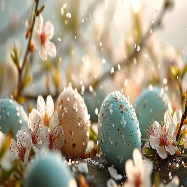 Kwitnące jajka wielkanocne i uroczystość kwiatów