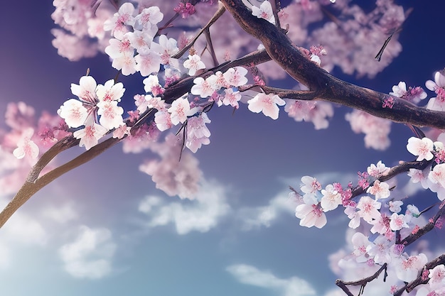 Kwitnące japońskie wiśnie Esej fotograficzny A