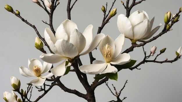 Kwitnące magnolie w pełnym rozkwicie