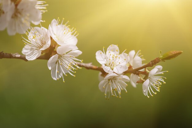 Kwitnienie drzewa morelowego wiosną z białymi pięknymi kwiatami Obraz makro z przestrzenią do kopiowania Naturalne tło sezonowe