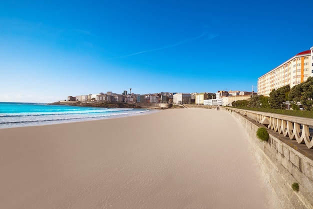 La Coruna Riazor Plaża W Galicia Hiszpania