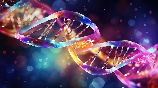 laboratorium DNA helisa rozwikłana ilustracja badania biologia mikrobiologia naukowa komórka ludzka laboratorium DNA helisa rozwikłana