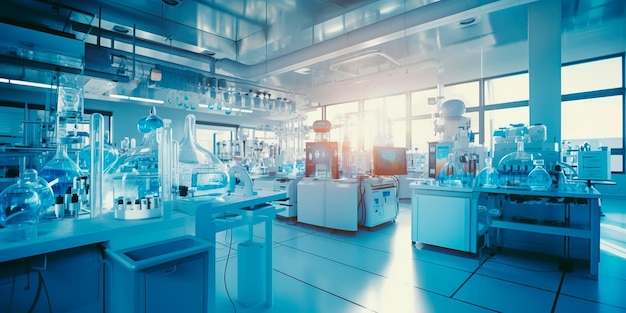 Laboratorium farmaceutyczne, w którym prowadzone są badania i produkcja leków