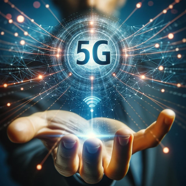 Łączność 5G gestem ręki z dynamicznymi liniami