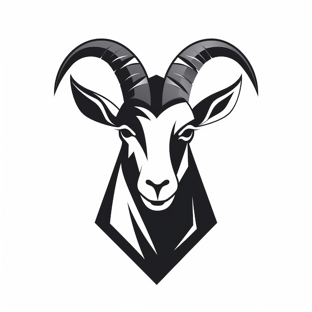 Ładna i wypolerowana ikona czarnej kozy z wyrafinowanymi liniami i precyzyjnymi szczegółami