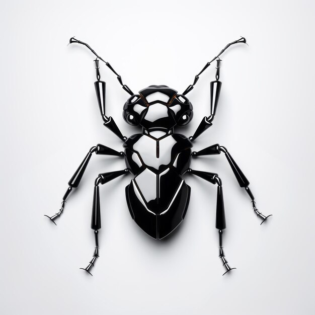 Ładna i wypolerowana ikona czarnej mrówki z wyrafinowanymi szczegółami