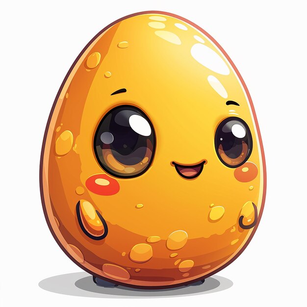 Ładna postać z kreskówki Kawaii urocze komiczne jajko kurczaka