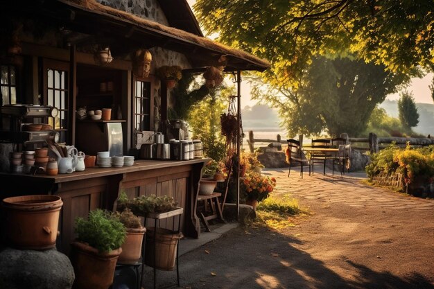 Zdjęcie Ładne kawiarnie przy drodze serwujące świeżo parzoną kawę