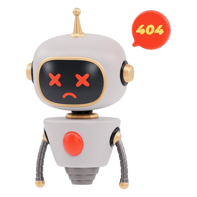 Ładny bot nieczynny ilustracja 3D
