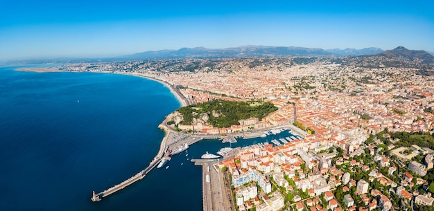 Ładny panoramiczny widok z lotu ptaka Francja