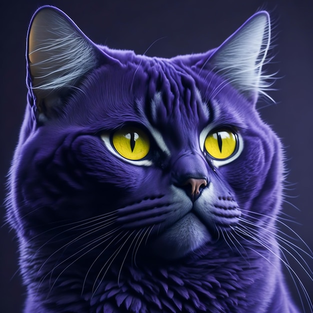 Ładny portret kota domowego Generative AI