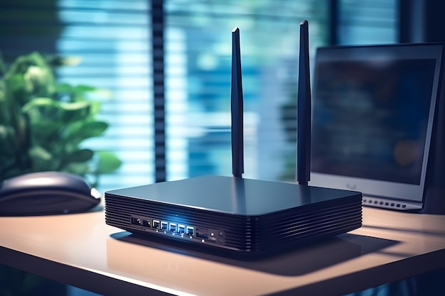 Ładny szybki router do łączenia się z Internetem w domu lub biurze