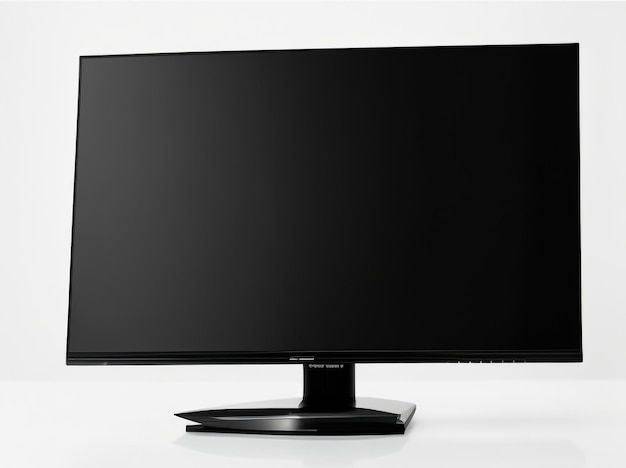 Zdjęcie Ładny wyświetlacz czarny monitor lcd duży ekran telewizji lcd mockup