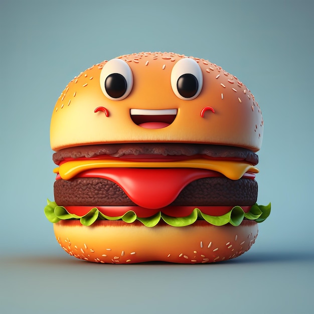 Ładny znak hamburgera na białym tle na pustym tle