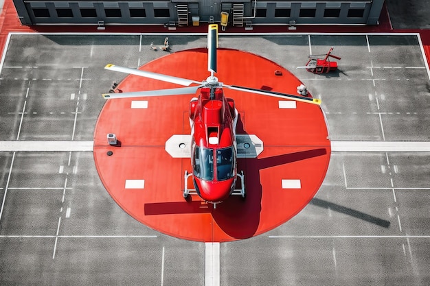 Lądowisko dla helikopterów profesjonalna fotografia reklamowa
