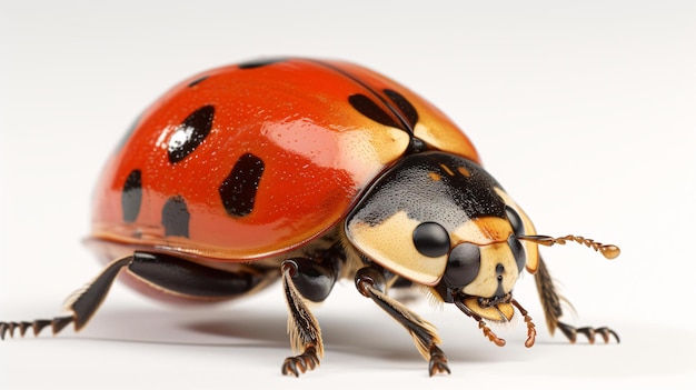 Lady bug z odizolowanym tłem