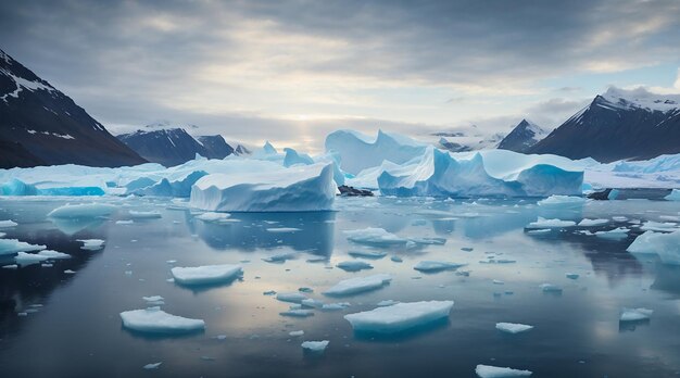 Laguna lodowcowa Jokulsaron Islandia z odbiciem