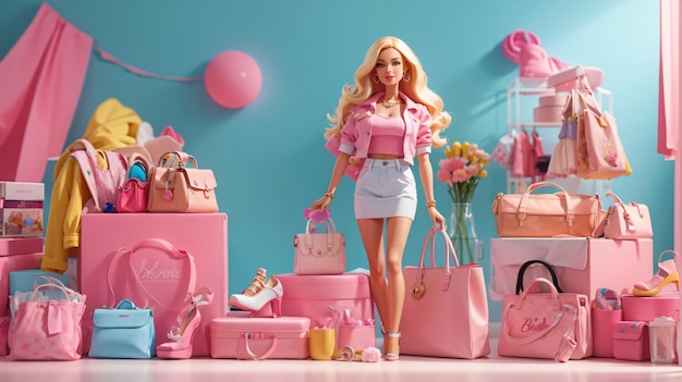 Lalka Barbie idzie na zakupy do domu towarowego
