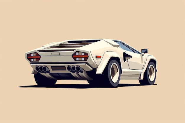 Zdjęcie lamborghini countach stary, klasyczny włoski, szybki, drogi super samochód z lat 70