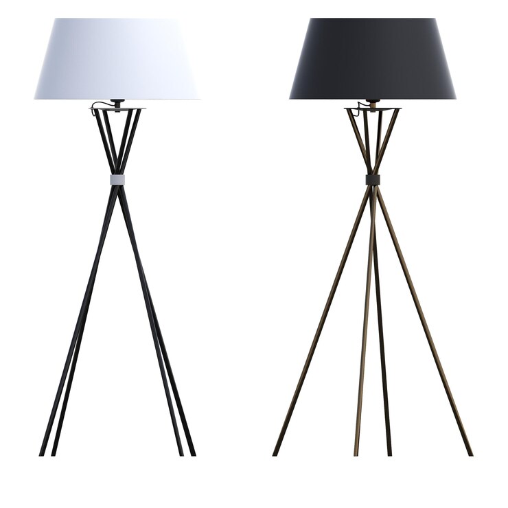 lampa podłogowa izolowana na białym tle oświetlenie wewnętrzne ilustracja 3D cg render