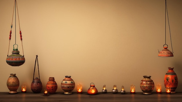 Lampa Pongal Ozdobiona Na święto Diwali