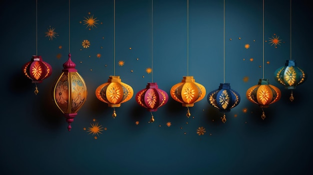 Zdjęcie lampa pongal ozdobiona na święto diwali