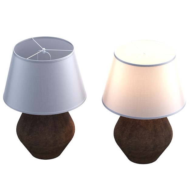 lampa stołowa izolowana na białym tle lampa pokojowa ilustracja 3D cg render