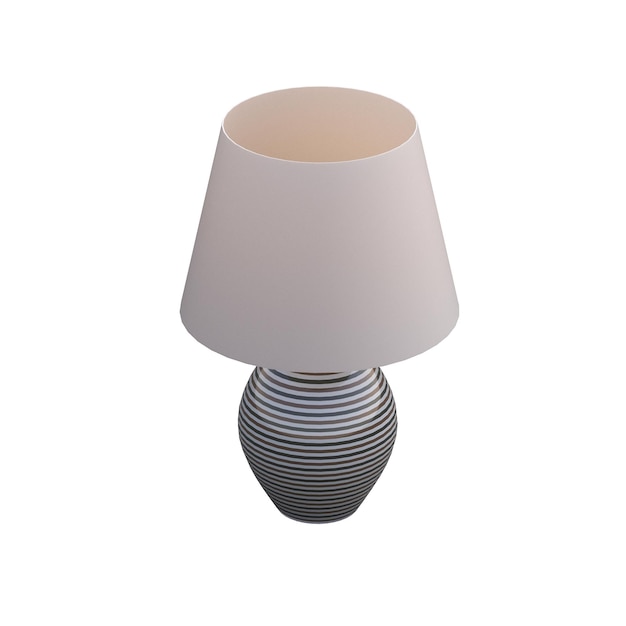 lampa stołowa izolowana na białym tle lampa pokojowa ilustracja 3D cg render