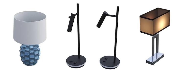Zdjęcie lampa stołowa izolowana na białym tle lampa pokojowa ilustracja 3d cg render