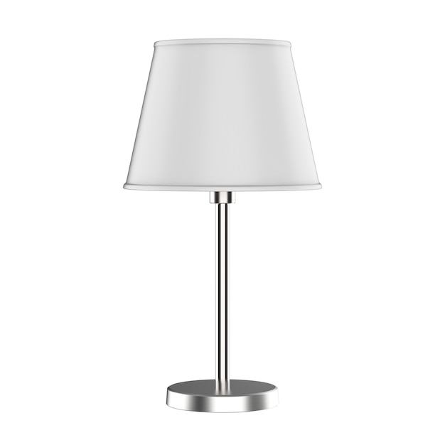 Zdjęcie lampa stołowa renderowania 3d na białym tle