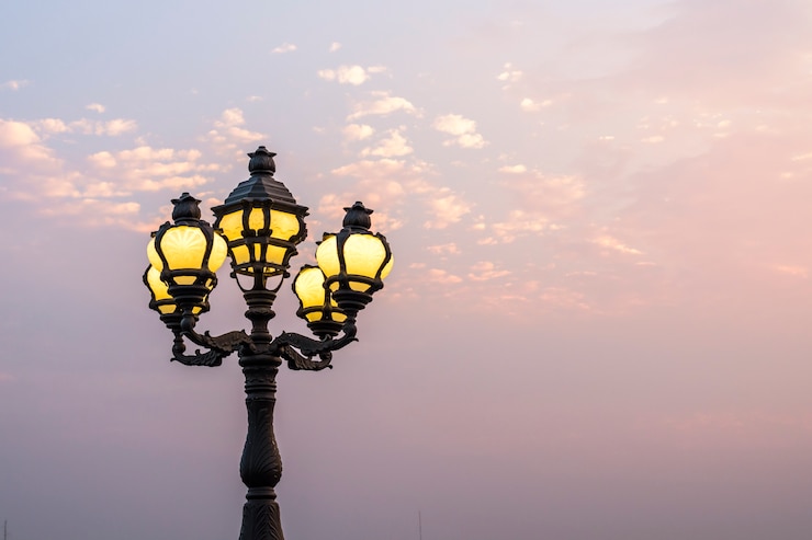 Zdjęcie lampa światła ulicznego