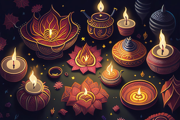 lampa tła Diwali