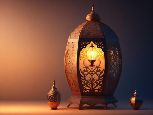 Lampa z napisem ramadan