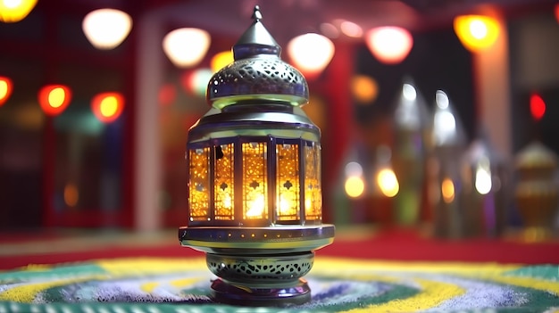 Lampa z napisem ramadan